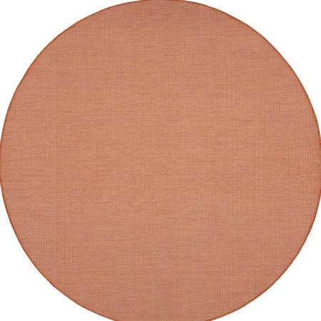 Homeroots 8' Terracotta Indoor Outdoor Area Rug 522584