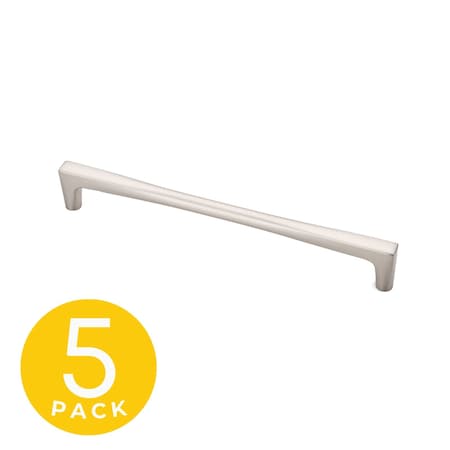 Sapphire Comet Series 7-1/2 in. 192 mm Center-to-Center Modern Satin Nickel Cabinet Hardware Handle/Pull, 5PK SP-2075-192-SN-5