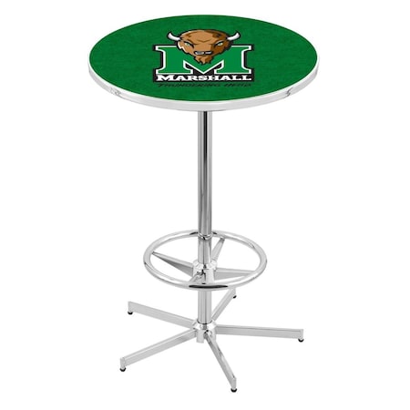Holland Bar Stool Co 42" Chrome Marshall Pub Table, 36" dia. Top L216C4236Mrshll