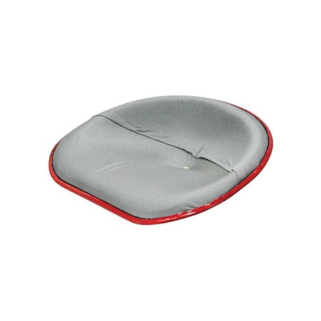 Uni Pro International Harvester HM Pan Seat, 4-Bolt Mount Pattern & Brass Ring, Silver Canvas 7568