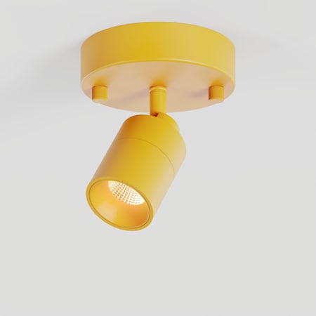 Vidalite Shura Mustard Yellow Spot Light with Adjustable Head, Integrated LED Bulb, 3000k, 1370 Lumen CE1059859