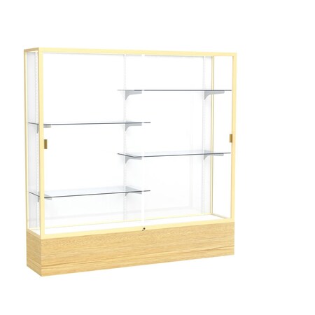 Ghent Floor Display Case 72x72x16, White, Champange 2076WB-GD-LV