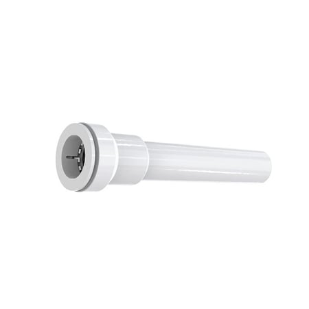 Insta-Plumb Pipe Extension Tube, 1-1/4 in, 12 in L, Push-to-Connect, Plastic, White 42-8IPK
