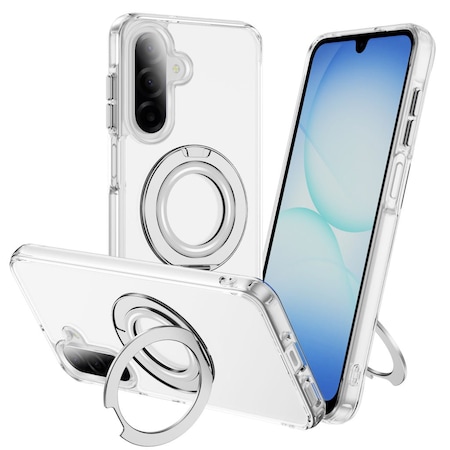 Alpha Digital Galaxy A17 5G Case w/ Magnetic Ring Stand- Full Protection, Soft Flex -360 shockproof A17-CLEAR