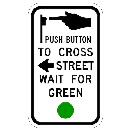 Sign Solutions Usa Traffic Sign, 9 in Width, Aluminum Sign, Vertical Rectangle DUS06HWT0915R10-4AL