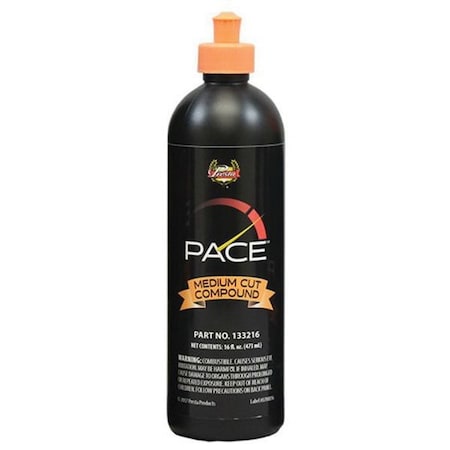 Presta Products PACE Medium Cut Compound, 16 oz Bottle, Light Orange 133216