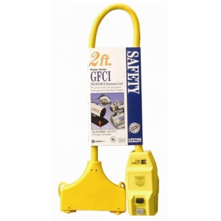 Southwire SJTW GFCI Extension Cord, 3 Outlets, 2 ft 172-14880023-6