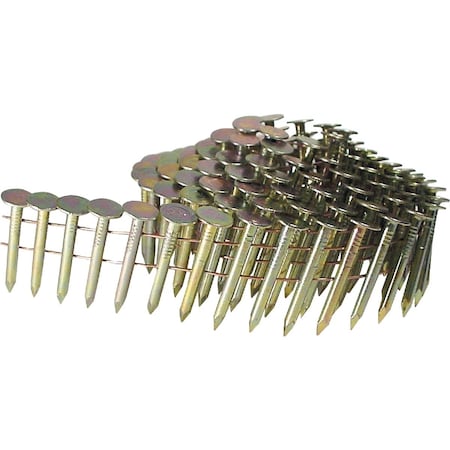 Stinger 1-3/4'' x 0.120'' Wire Weld Electro Galvanized Coil Roofing Nail, 7200 Ct. 611110