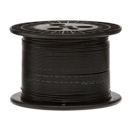 Remington Industries 16 AWG Stranded Hook Up Wire, Black, 1000 ft, 0.077" Diameter, 300V 16UL1061STRBLA1000