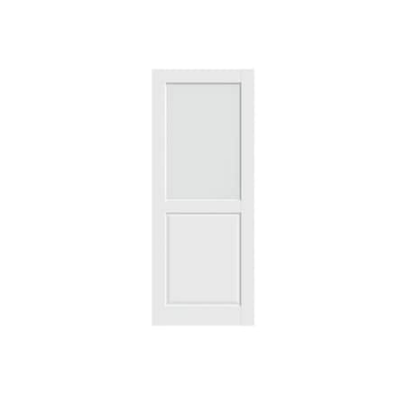 Wrightmaster 28 in.x 80 in. 1/2 Lite Frosted Glass Solid Manufactured Wood White Primed Shower Interior Door Slab ZROP464489