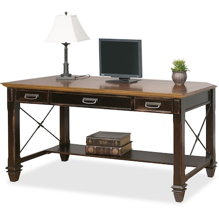 Hartford Writing Desk in Two Tone Distressed Black IMHF384