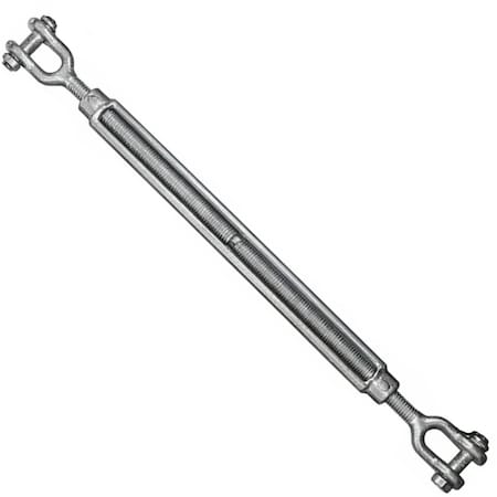 Hyw Products Drop Forged Hot Dipped Galvanized Steel Turnbuckle 1/2in x 12in Jaw/Jaw 2011212