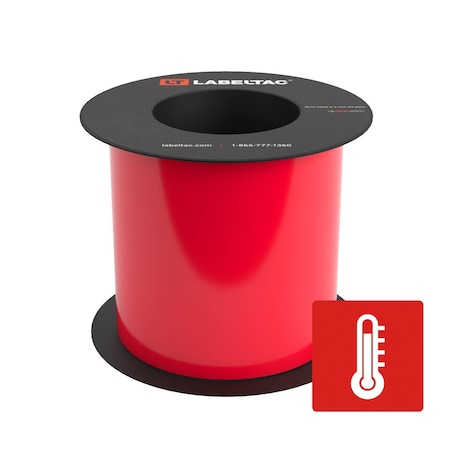 Labeltac High Temperature Supply 5in x 75ft LT9, Red LT504HT-C