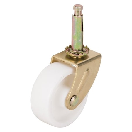 Prosource Swivel Caster, 2 in Dia Wheel, 2 in W Wheel, White, 60 lb, Steel Housing Material JC-B25-PS