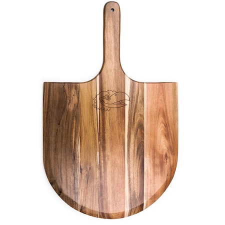Picnic Time Family Of Brands NCAA Kansas Jayhawks Acacia Wood Pizza Peel - Serving Pizza Paddle 891-00-512-243-0