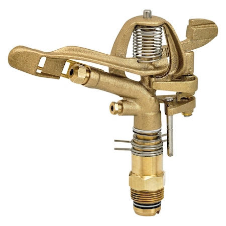 Underhill 1'' MPT Part Circle Brass Impact Sprinkler, 1/4'' Drive Nozzle, 7/32 Close-in Nozzle SI100P