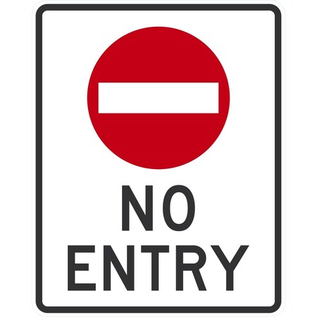 Lyle No Entry (w/Do Not Enter Sym), 24x30, Engineer Grade, White G-14000-EG_24x30