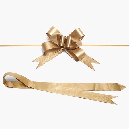 Nashville Wraps 6-3/4 Gold Textured Poly Butterfly Pull Bows, 12PK 16TGO