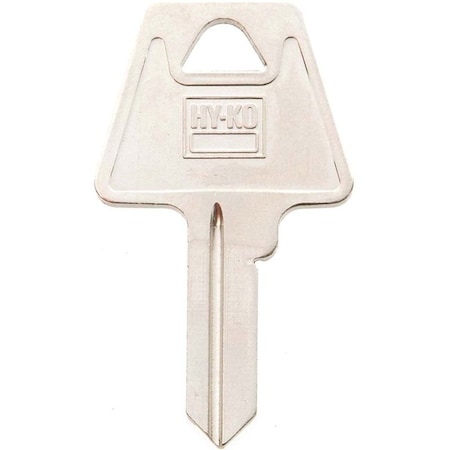 Hy-Ko Key Blank, Brass, Nickel, For American Cabinet, House Locks and Padlocks 11010AM3