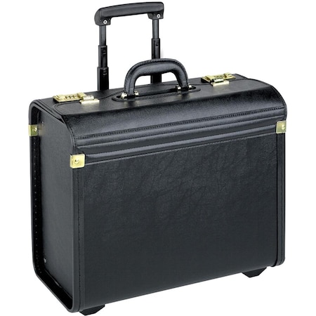 Lorell Rolling Luggage Case, 14" x 22" x 8", Black LLR61613