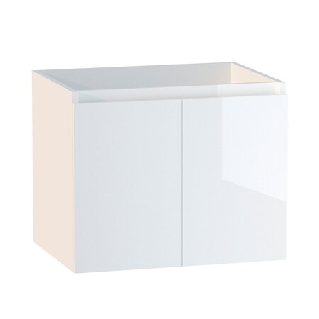 Homeroots 28" White Wood Freestanding Bathroom Vanity With White Sink And Two Drawers 627416