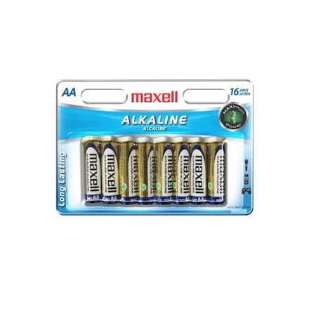 Maxell Maxell LR6 723466 Battery - For Flashlight, Toy, Smoke Alarm, Tool - AA - 16 / Pack 723466