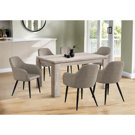 Monarch Specialties Dining Table, 60" Rectangular, Kitchen, Dining Room, Laminate, Beige, Contemporary, Modern I 1088