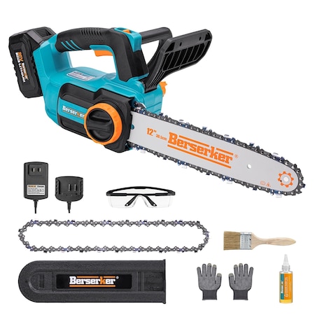 Wrightmaster 20V Brushless Cordless 12-Inch Chainsaw with 4.0Ah Battery, Automatic Oiling & Anti-Kickback Brake ZR-150