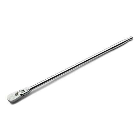 Capri Tools 1/2 in. Drive Fine 90-Tooth Locking Flex-Head Ratchet, Extra Long Chrome Handle CP90C12FXL