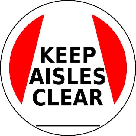 Piprd Keep Aisles Clear Floor Sign, 16" STKAC16