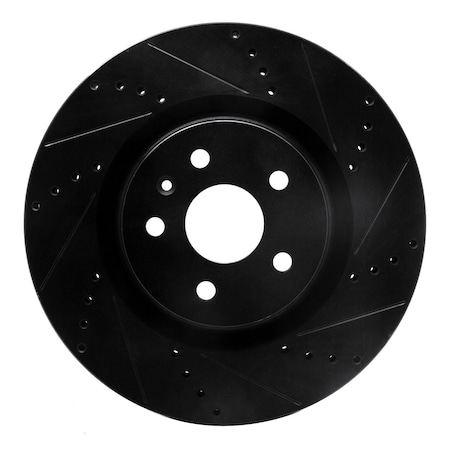 Dfc Premium Black Drilled & Slotted Brake Rotor, Disc Brake Rotor, 633-45017R