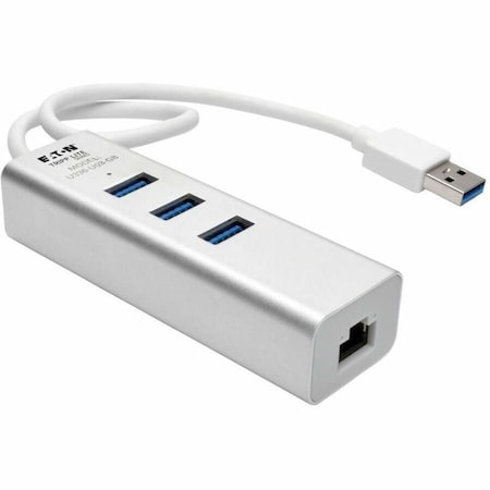 Tripp Lite USB 3.0 SUPERSPEED GIG ETHERNET NIC ADAPTER 3-PORT USB 3.0 HUB U336-U03-GB