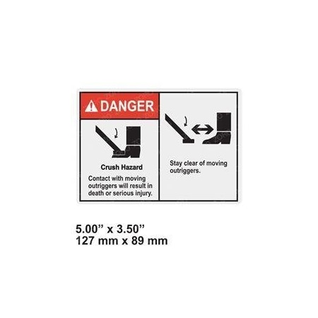 Genie REPLACEMENT DECAL, OUTRIGGER 2 PANEL 1280293