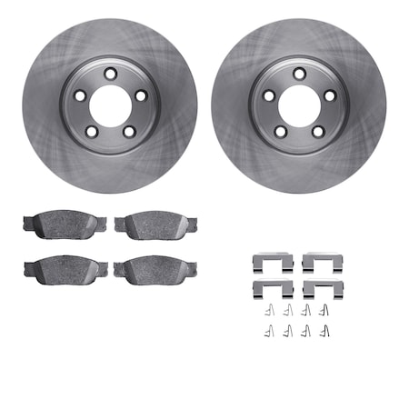Dynamic Friction Co DFC Brake Rotor with 5000 Brake Pads and Hardware Kit 6512-54377