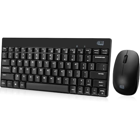 Adesso WRLS MINI KEYBOARD/MOUSE 2.4 GHZ SPILL RESISTANT WKB-1100CB