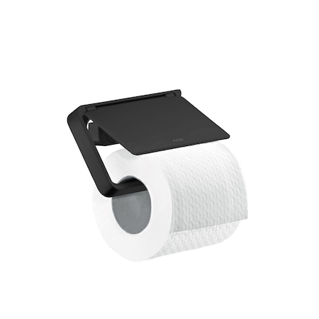 Axor Universal SoftSquare Toilet Paper Holder with Cover in Matte Black 42836670
