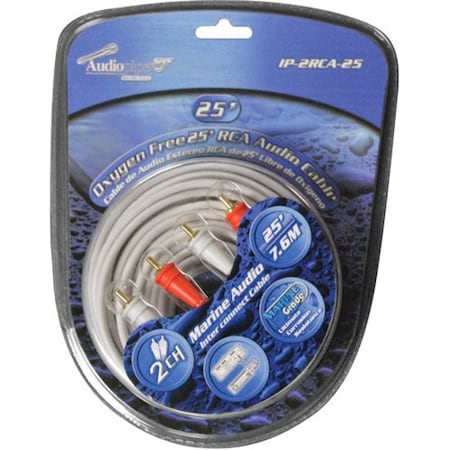 Audiopipe NEW AUDIOPIPE IP2RCA25 2 CH MARINE OXYGEN FREE RCA CABLE 25 FT 2 CHANNEL IP2RCA25