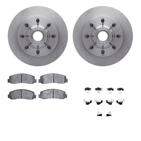 Dynamic Friction Co DFC Brake Rotor- Heavy Duty Brake Pad includes Hardware 6412-54260