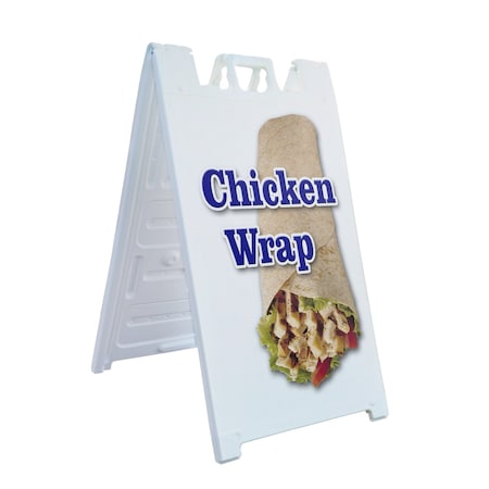 Signmission Chicken Wrap, A-Frame & 2 Sign Inserts, Heavy-Duty Plastic Frame SBHD-C-2436-Chicken Wrap