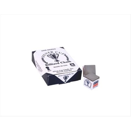 Billiards Accessories Silver Cup Chalk - Box of 12 Pewter, 12PK CHS12 PEWTER