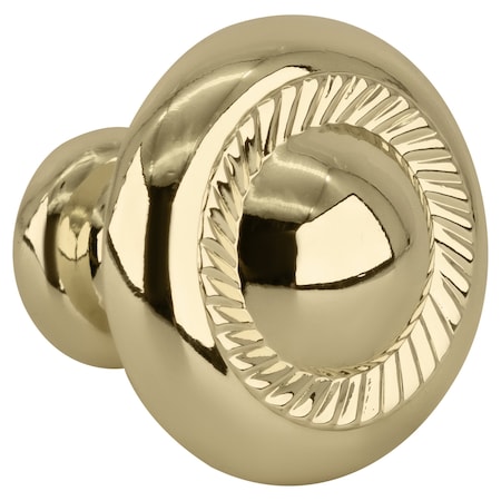 Brixwell Novelty Mushroom Cabinet Knob For Kitchen And Home Hardware 1-1/4 in Dia Polished Brass BXB322035