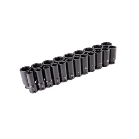 Tekton 3/4 Inch Drive Deep 6-Point Impact Socket Set, 21-Piece (3/4 - 2 in.) SID93002
