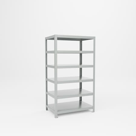 Pucel All Welded Rack, Heavy Duty, 36 in W x 24 in D x 65 in H, Putty PE-2436