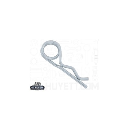 Huyett Double Loop Bridge Pin, Zinc Plated Spring Steel, 0.148 in Wire Dia x 3.125 in Length BPD-252