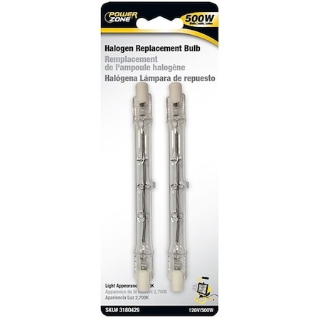 Powerzone Halogen Bulb, T3 Lamp, Bright White Light ORHLB500T32P