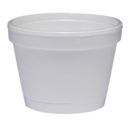 Dart Bowl Container, Foam, 4 oz., White, PK1000 4J6