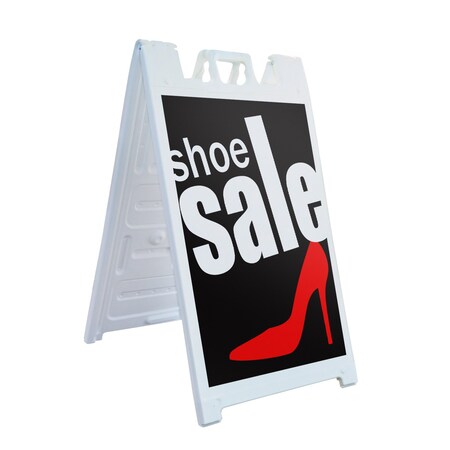 Signmission Shoe Sale, A-Frame & 2 Sign Inserts, Heavy-Duty Plastic Frame SBHD-C-2436-Shoe Sale