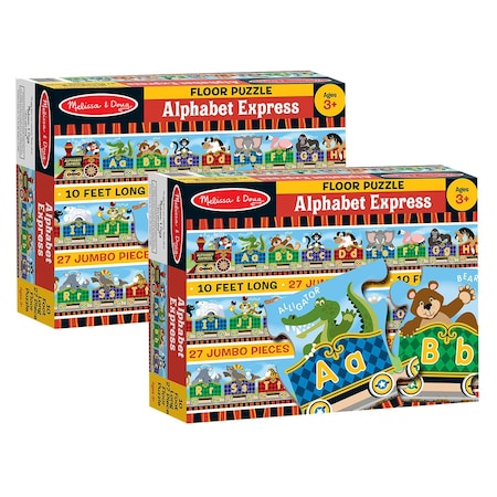 Melissa & Doug Alphabet Express Floor Puzzle, 10' x 6-1/2'', 27-Piece, 2PK 4420
