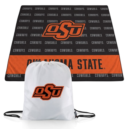 Picnic Time Family Of Brands NCAA Oklahoma State Cowboys Impresa Picnic Blanket - Lightweight Beach Blanket - Machine Washable 819-01-999-466-0