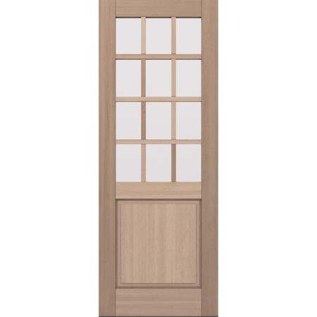 Doornmore G5012, 37.75" x 98" ( 36" Door) Left Hand, Mahogany SDL 12 Lite, 1/2 Lite Exterior Door G5012-SW-3696_1_LI